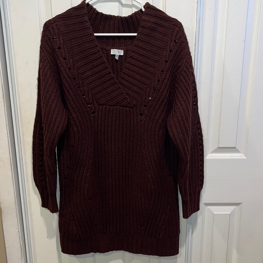 Burgundy Sweater Dress
